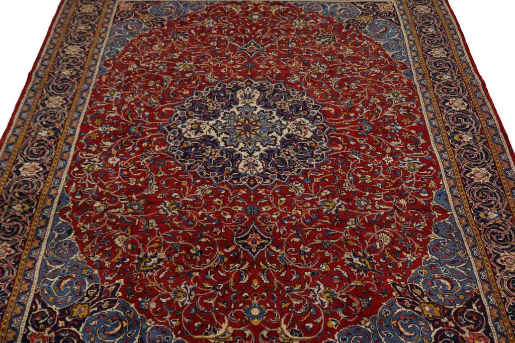 Vintage Red Floral 10X13 Sarough Mahal Persian Rug