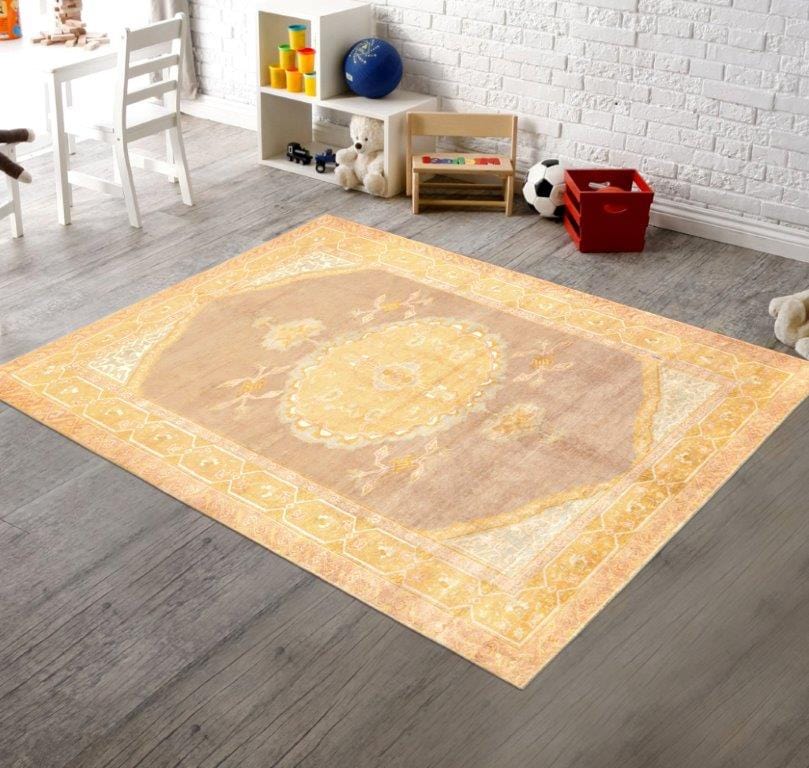 Turkish Collection Hand-Knotted Lamb's Wool Area Rug- 9' 4" X 12' 8"