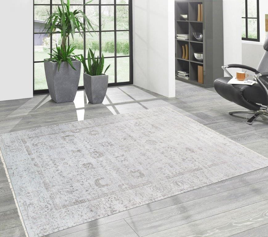 Transitiona Collection Hand-Knotted Silk & Wool Area Rug- 9' 0" X 12' 0"