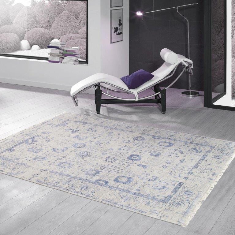 Transitiona Collection Hand-Knotted Silk & Wool Area Rug- 8' 1" X 10' 2"