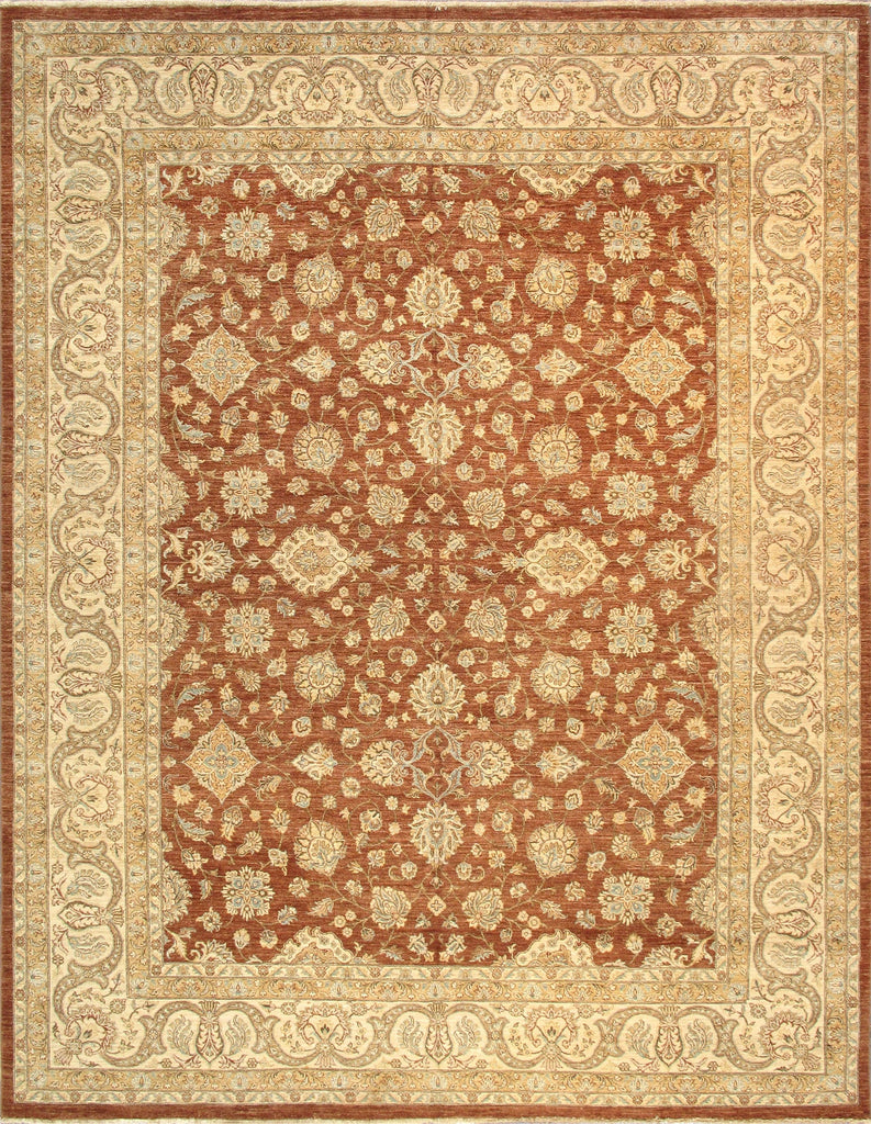 Sultanabad Collection Hand-Knotted Lamb's Wool Area Rug-12' 0" X 15' 5", L. Brown