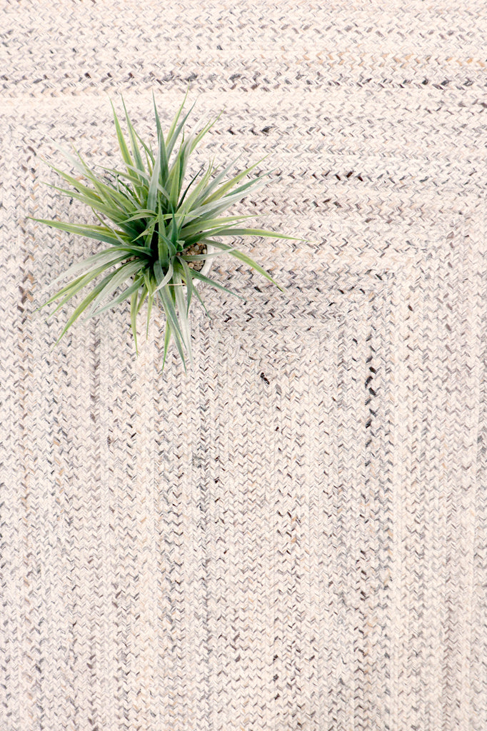 Camilo Hand Braided Indoor/Outdoor Ivory Area Rug- 7' 9'' X 9' 9''