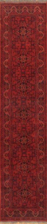 Yamoud Collection Hand-Knotted Lamb's Wool Area Rug- 2' 9" X 12' 7"