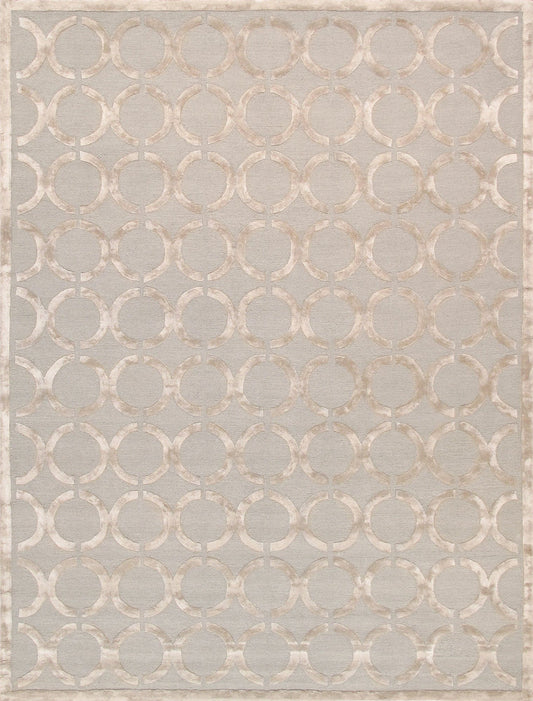 Pasargad Home Edgy Collection Hand-Tufted Bamboo Silk & Wool Area Rug, 12' 0" X 15' 0", Beige
